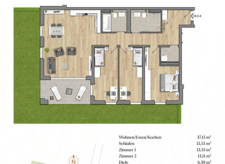 Wohnung zum Kauf - Erstbezug 599.900 € 4 Zimmer 116,9 m² EG Walter-Gropius-Str. 8 Rösrath 51503