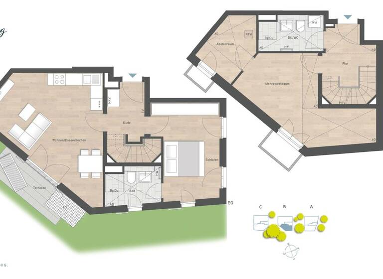 Wohnung zum Kauf - Erstbezug provisionsfrei 799.900 € 3 Zimmer 69,3 m² EG Bauweberstraße 1c Thalk.Obersendl.-Forsten-Fürstenr.-Solln München 81476