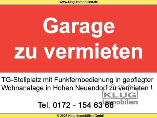 Tiefgarage zur Miete 75 € Hohen Neuendorf 16540