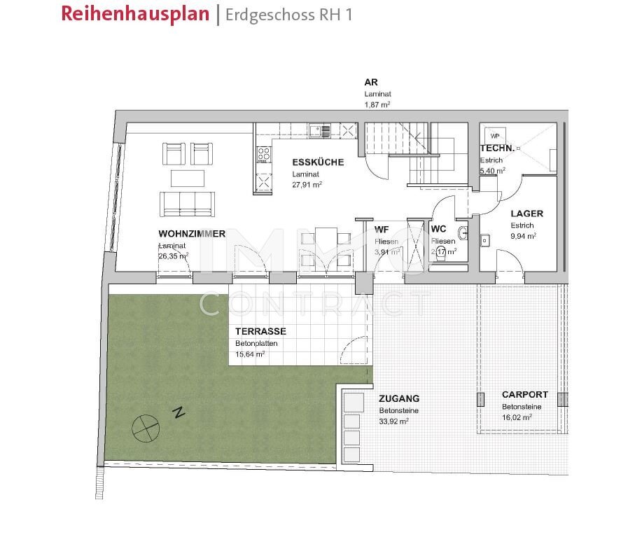 Reihenmittelhaus zur Miete 1.525 € 4 Zimmer 122,9 m²<br/>Wohnfläche 217,5 m²<br/>Grundstück Sankt Margarethen im Burgenland 7062