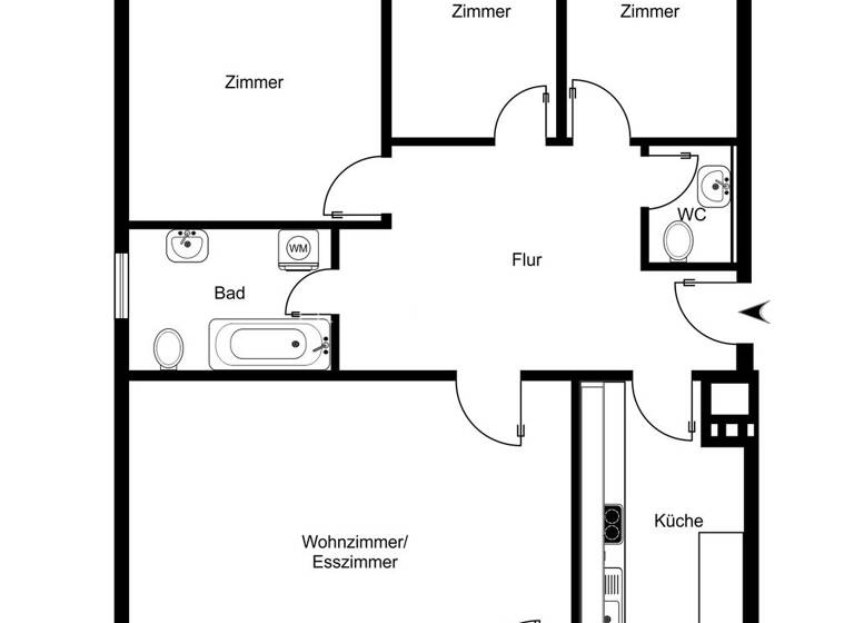 Wohnung zum Kauf 299.000 € 4 Zimmer 109,6 m² 1. Geschoss Fleestedt Seevetal 21217