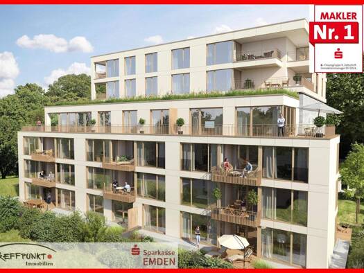 Wohnung zum Kauf provisionsfrei 404.000 € 3 Zimmer 93,8 m² 2. Geschoss Stadtzentrum Emden 26725
