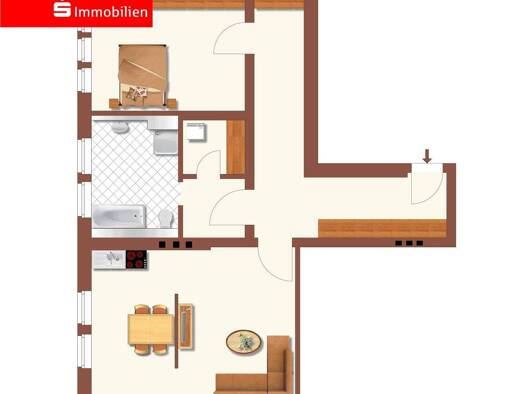 Wohnung zur Miete 1.050 € 2 Zimmer 93,5 m² Meiningen 98617