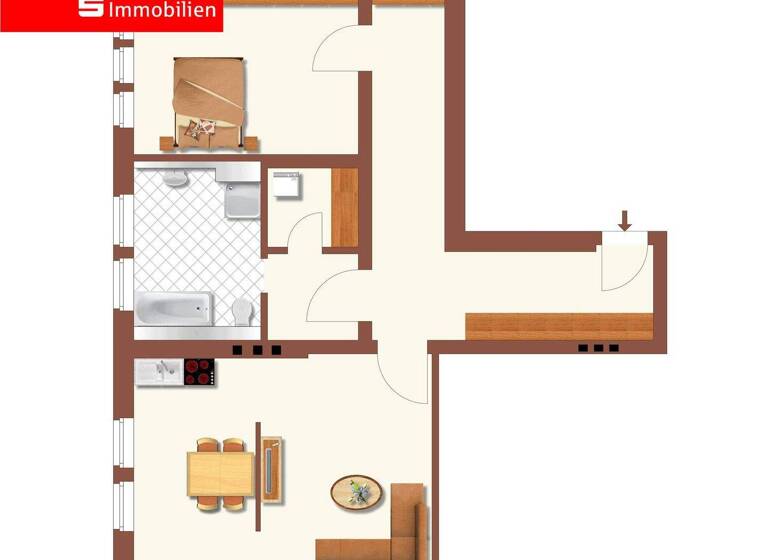 Wohnung zur Miete 1.050 € 2 Zimmer 93,5 m² Meiningen 98617