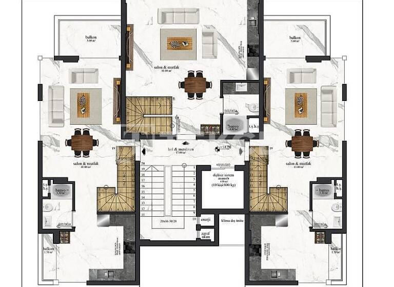 Penthouse zum Kauf 245.000 € 3 Zimmer 121 m² EG Antalya 07410