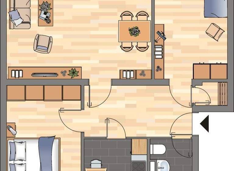 Wohnung zur Miete 479 € 3 Zimmer 69,2 m² 2. Geschoss Von-Bodelschwingh-Straße 9 Innenstadt Aurich 26603