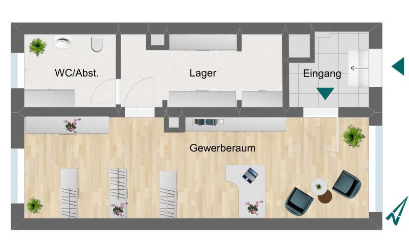 Bürofläche zur Miete 7 € 2 Zimmer 50 m²<br/>Bürofläche Schuhgasse 15 Pößneck,Stadt Pößneck 07381