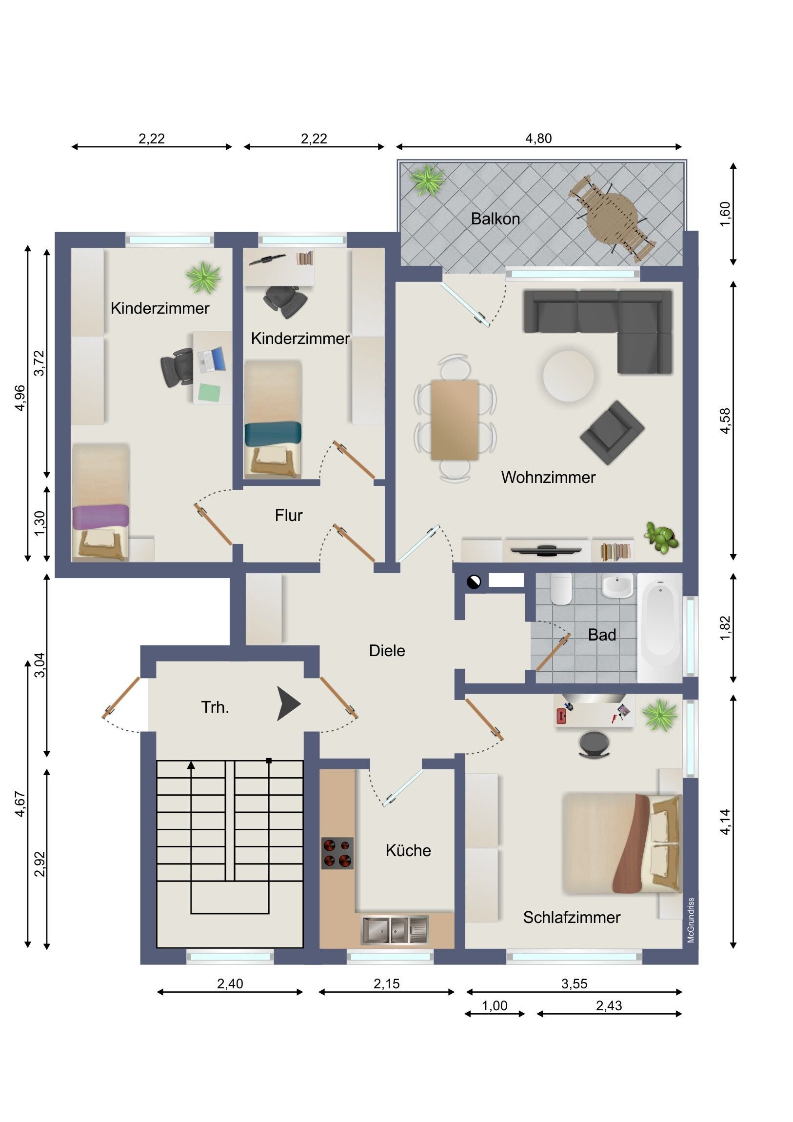 Wohnung zum Kauf 340.000 € 3,5 Zimmer 80,1 m²<br/>Wohnfläche 1.<br/>Geschoss ab sofort<br/>Verfügbarkeit Rahlstedt Hamburg 22145