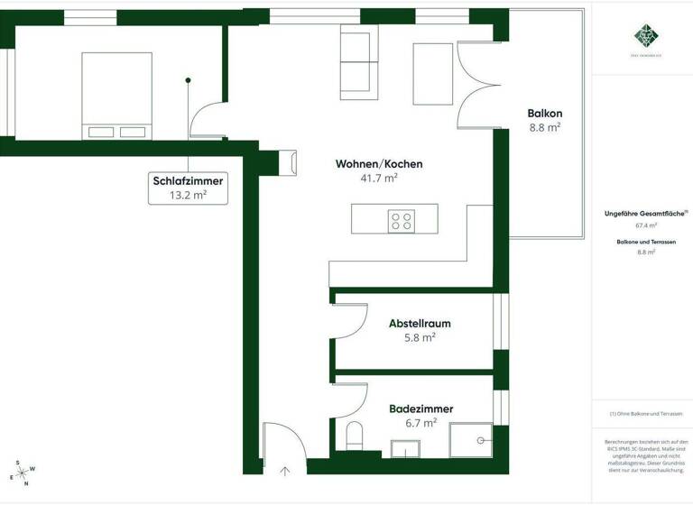 Wohnung zum Kauf - Erstbezug provisionsfrei 435.000 € 2,5 Zimmer 67,5 m² 1. Geschoss Bad Häring 6323