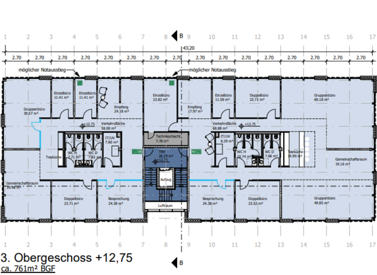 Bürofläche zur Miete - Erstbezug provisionsfrei 14,50 € 288 m² Bürofläche teilbar ab 288 m² Hörde Dortmund 44263