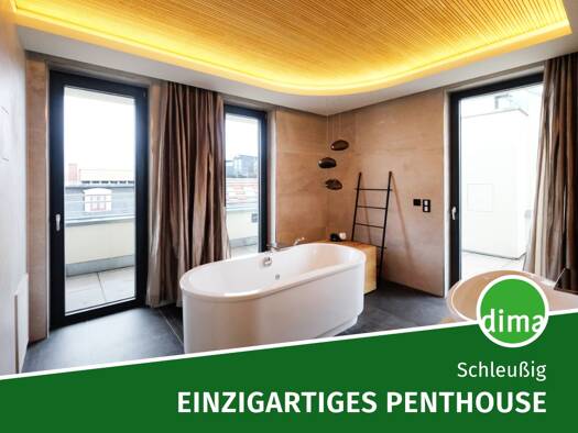 Penthouse zur Miete 4.500 € 4 Zimmer 222,5 m² 4. Geschoss frei ab sofort Schnorrstraße 36 Schleußig Leipzig 04229