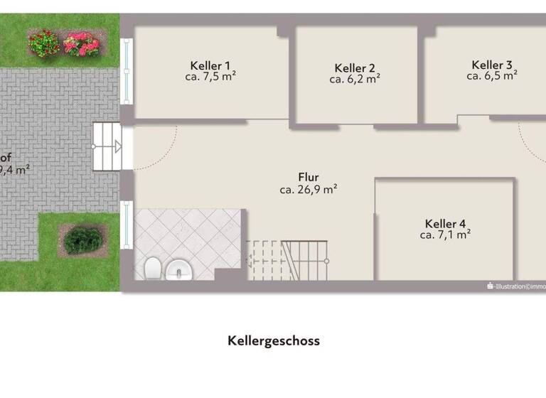 Reihenmittelhaus zum Kauf 239.000 € 4,5 Zimmer 96 m² 121 m² Grundstück frei ab sofort Westend Bremen 28217