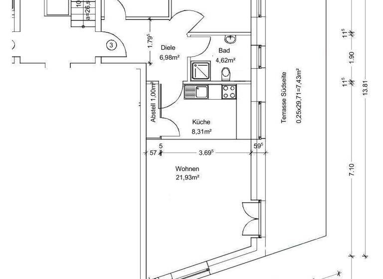 Wohnung zur Miete 1.075 € 3 Zimmer 74,2 m² EG frei ab 15.04.2026 Uetersen 25436