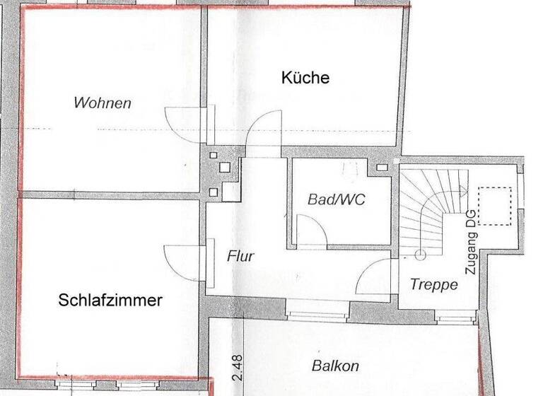 Terrassenwohnung zur Miete 480 € 2 Zimmer 74 m² 1. Geschoss frei ab 01.06.2026 Neustadt 4 Kroppenstedt 39397