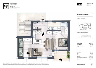 Wohnung zum Kauf 491.000 € 3 Zimmer 61,6 m² 1. Geschoss Elidagasse 26 Wien 1220