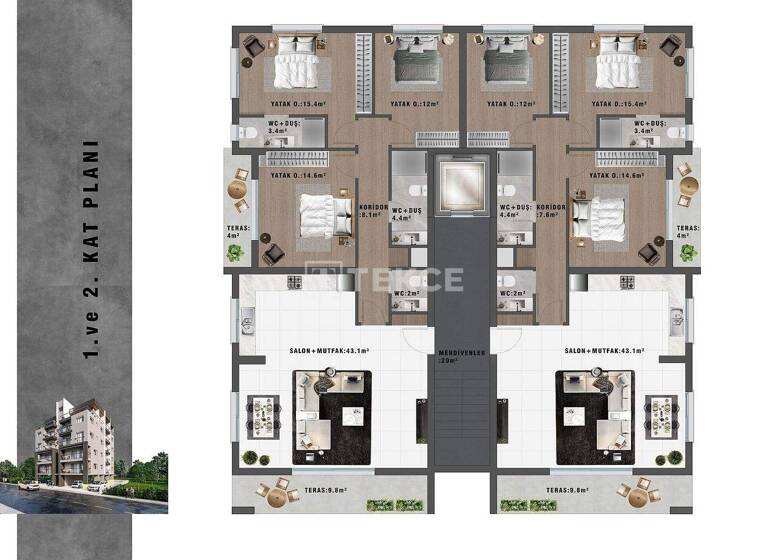 Studio zum Kauf 166.000 € 4 Zimmer 145 m² 1. Geschoss Gazimagusa 99450