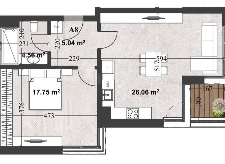 Studio zum Kauf 204.000 € 2 Zimmer 83 m² Sofia