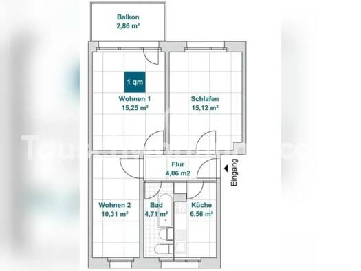 Wohnung zur Miete Tauschwohnung 409 € 3 Zimmer 57,6 m² 4. Geschoss Reick Dresden 01237