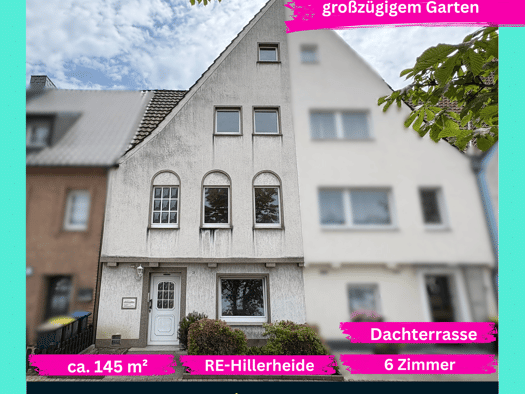 Reihenmittelhaus zum Kauf 199.000 € 6 Zimmer 145 m² 340 m² Grundstück Hillerheide Recklinghausen 45659