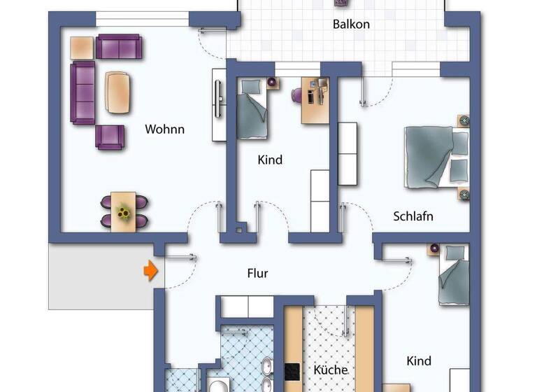 Wohnung zum Kauf 319.000 € 4 Zimmer 89 m² Traunreut 83301