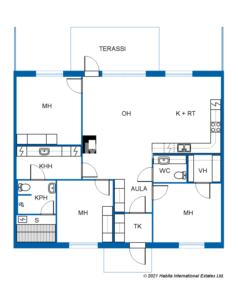 Reihenmittelhaus zum Kauf 190.000 € 4 Zimmer 102,8 m²<br/>Wohnfläche 2.466 m²<br/>Grundstück Kuokkamaantie 5 Pyhäjoki 86100