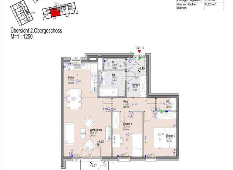 Wohnung zum Kauf - Erstbezug 273.385 € 3 Zimmer 75,3 m² 3. Geschoss frei ab 01.09.2026 Elisabeth Bollenberger-Gasse Wiener Neustadt 2700