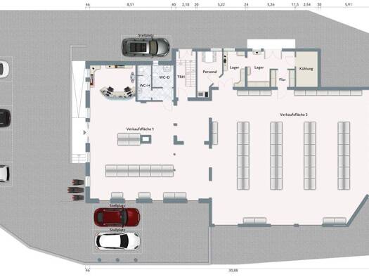 Ladenfläche zur Miete als Kapitalanlage geeignet 12 € 395 m² Kehl Kehl , Rhein 77694