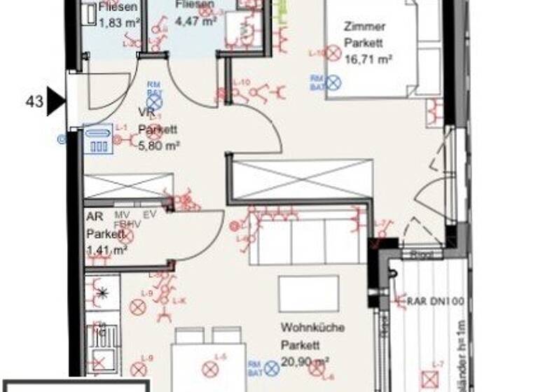 Wohnung zur Miete 799 € 2 Zimmer 51,2 m² 3. Geschoss Wien 1220