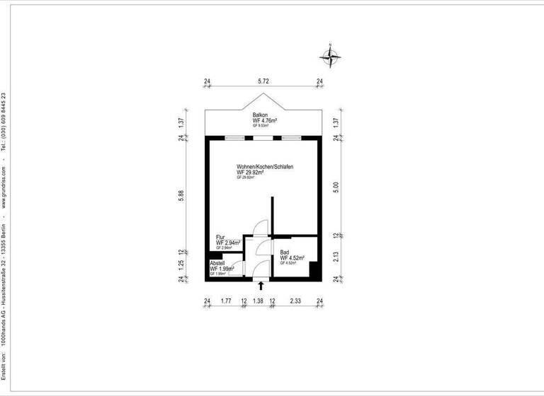 Wohnung zum Kauf 149.000 € 1,5 Zimmer 44,1 m² Bockelsberg Lüneburg 21335