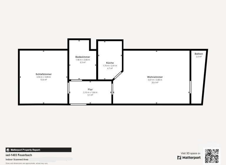Wohnung zum Kauf 319.500 € 2,5 Zimmer 56 m²<br/>Wohnfläche 1.<br/>Geschoss Mitte Stuttgart / Feuerbach 70469