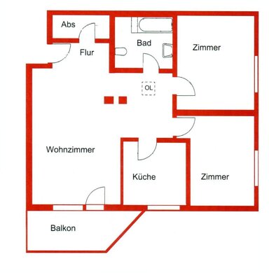 Wohnung zur Miete 780 € 3 Zimmer 85 m² 2. Geschoss frei ab 01.12.2024 Winzerla Jena 07745