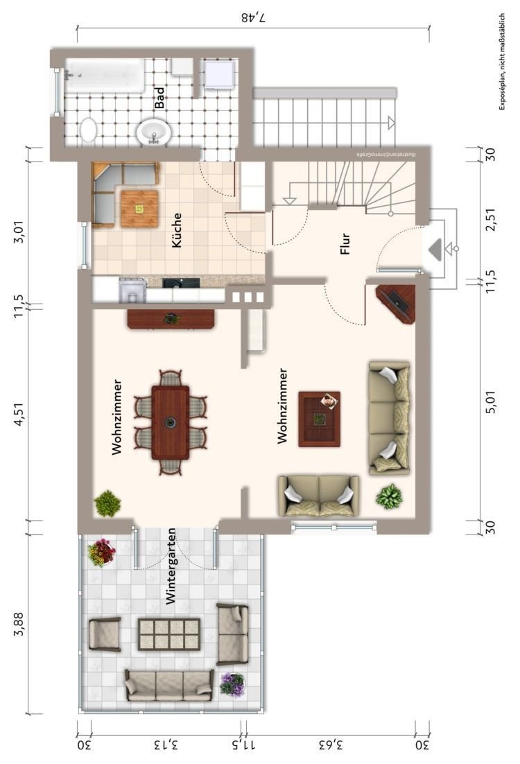 Doppelhaushälfte zur Miete 1.400 € 2 Zimmer 105 m²<br/>Wohnfläche 243 m²<br/>Grundstück Techau Techau/Ratekau 23689