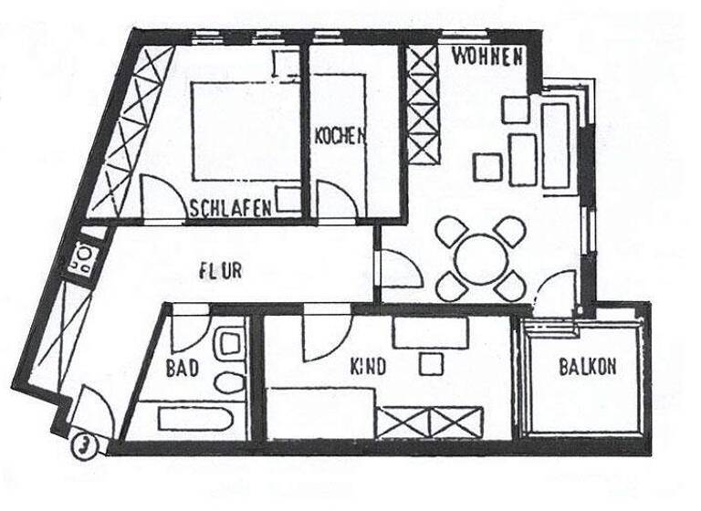 Wohnung zum Kauf 159.000 € 3 Zimmer 67,3 m² 2. Geschoss Trachau Dresden 01129