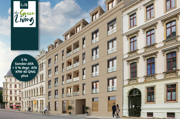 Wohnung zum Kauf - Neubau provisionsfrei 349.990 € 2 Zimmer 50,4 m² Dachgeschoss Zentrum - West Leipzig 04109