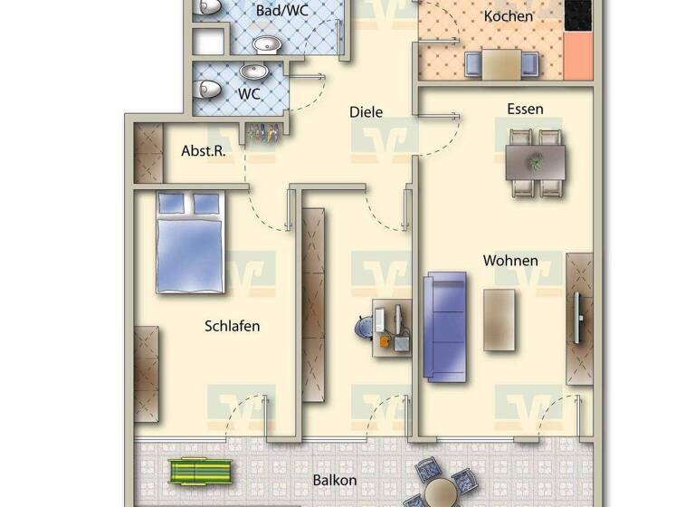 Wohnung zum Kauf provisionsfrei 395.000 € 3 Zimmer 93 m² 4. Geschoss Betzenhausen Freiburg 79114