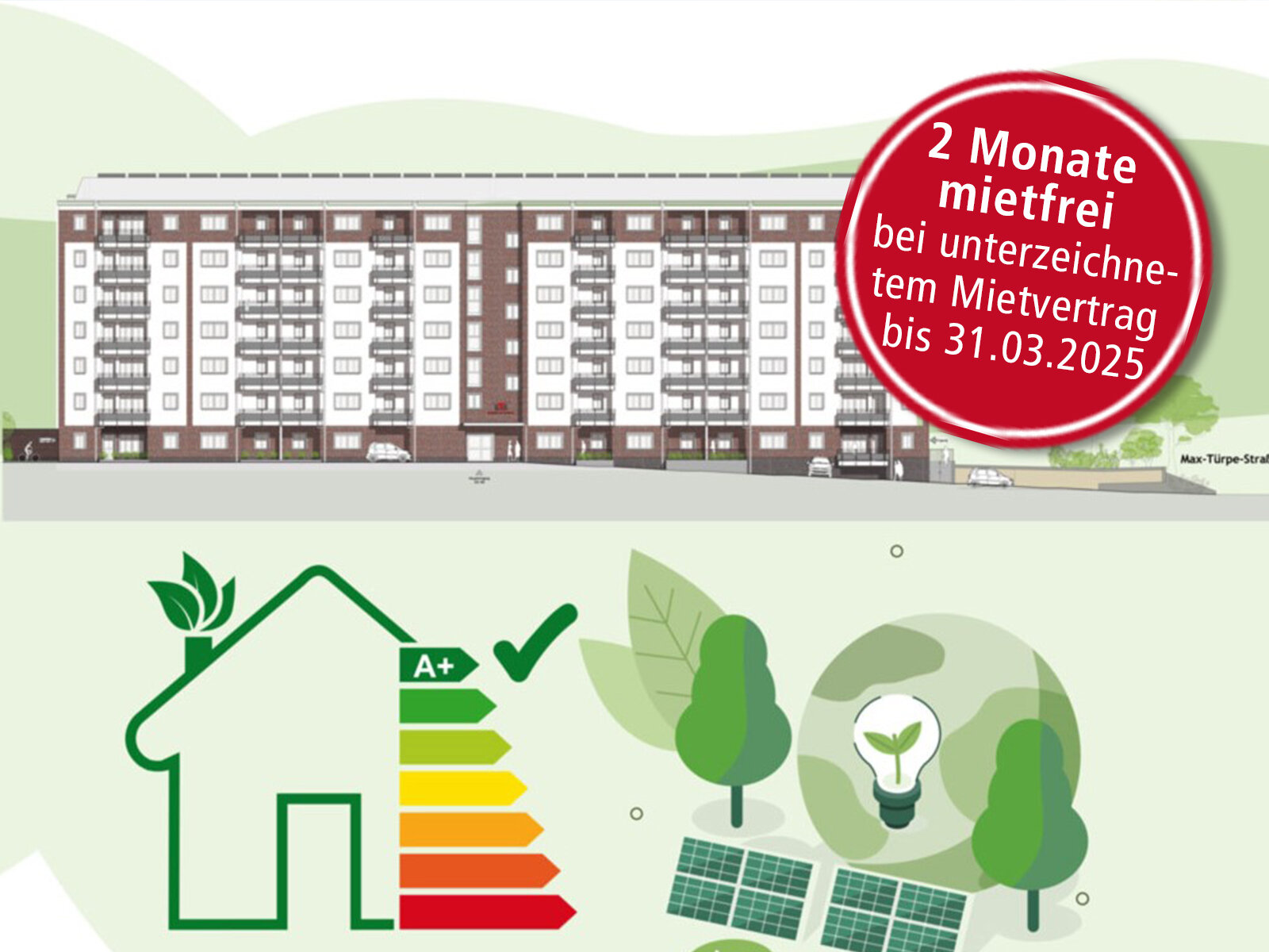 Wohnung zur Miete 930 € 2 Zimmer 49,6 m²<br/>Wohnfläche 1.<br/>Geschoss Max-Türpe-Straße 1 Morgenleite 632 Chemnitz 09122