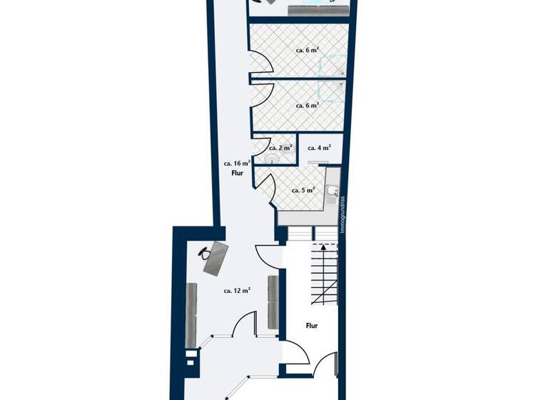 Bürofläche zur Miete 9,95 € 5 Zimmer 60 m² Bürofläche Bous 66359