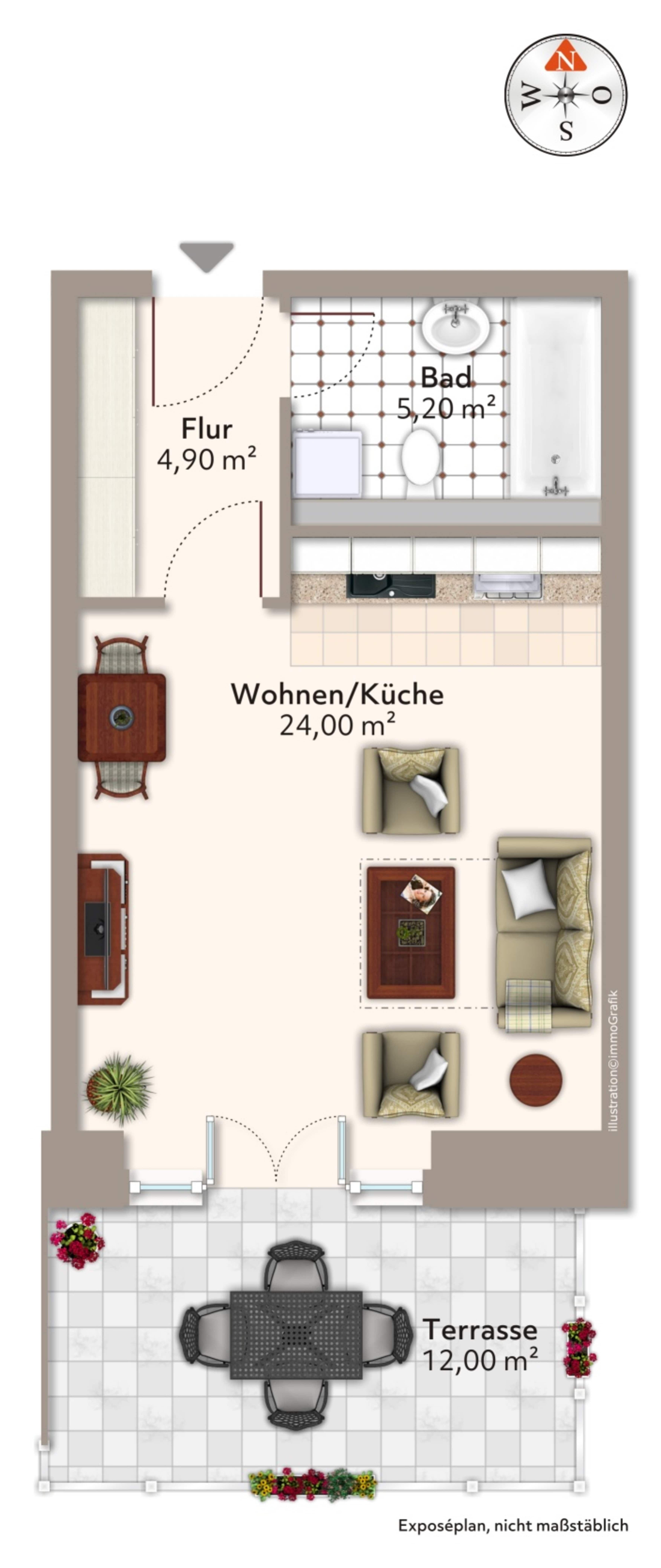 Wohnung zur Miete 301 € 1 Zimmer 40,1 m²<br/>Wohnfläche 01.01.2025<br/>Verfügbarkeit An der Enckekaserne 20 Beimssiedlung Magdeburg 39110