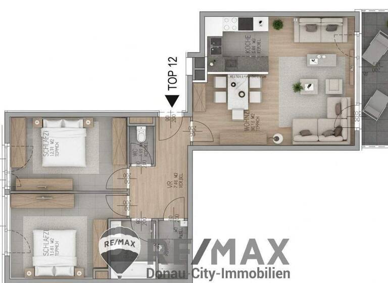 Wohnung zum Kauf 299.000 € 3 Zimmer 75 m² 3. Geschoss Wien 1110
