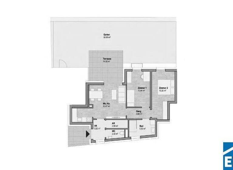 Wohnung zum Kauf - Erstbezug 226.655 € 2 Zimmer 41,2 m² EG Sankt Leonhard Graz 8010