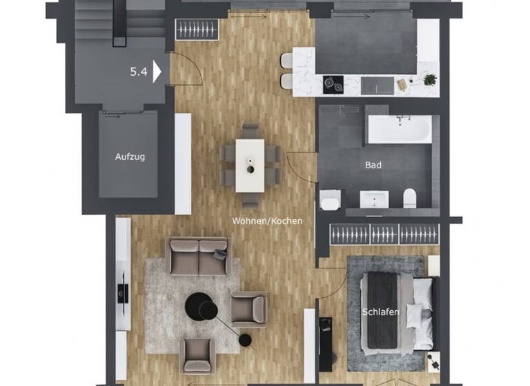 Penthouse zur Miete 1.520 € 2 Zimmer 94 m²<br/>Wohnfläche 5.<br/>Geschoss Humbserstraße 24 Südstadt 40 Fürth 90763