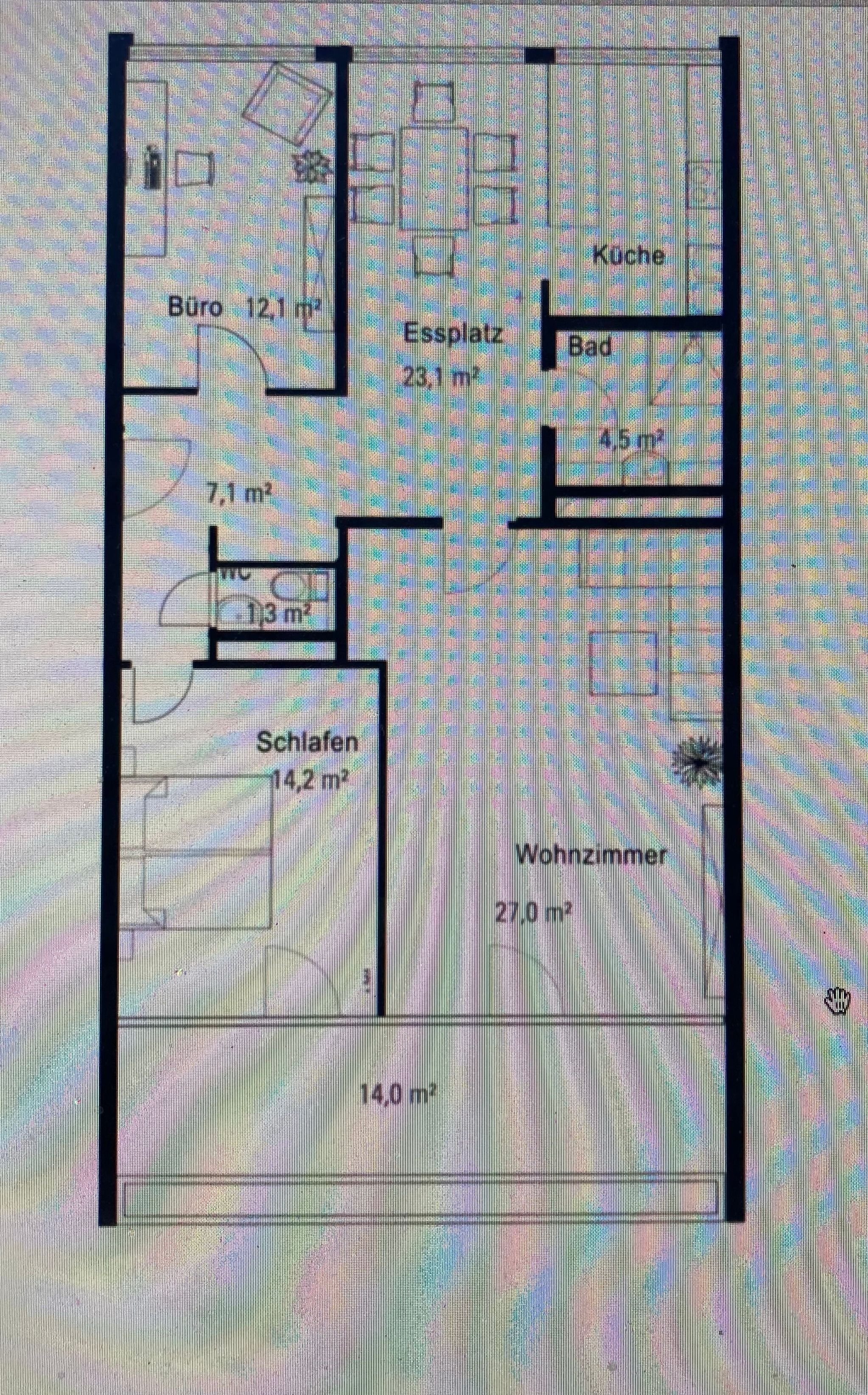 Terrassenwohnung zur Miete 1.950 € 3,5 Zimmer 96 m²<br/>Wohnfläche 5.<br/>Geschoss ab sofort<br/>Verfügbarkeit Nadistr.28 Am Riesenfeld München 80809