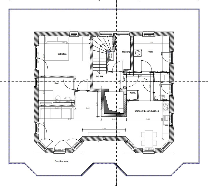 Penthouse zur Miete 1.200 € 2 Zimmer 120 m²<br/>Wohnfläche 2.<br/>Geschoss Pillauer Weg 8 Dietrichsfeld Oldenburg 26127