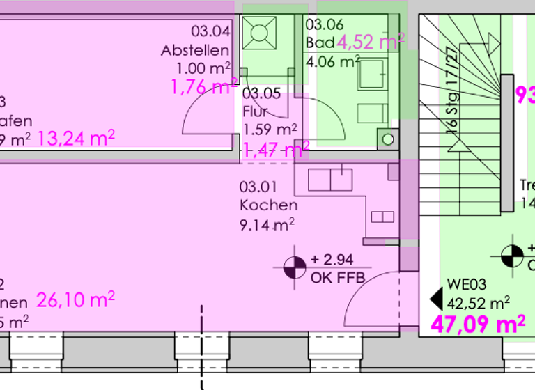 Wohnung zur Miete 517 € 2 Zimmer 45 m² 1. Geschoss Dresdner Strasse 304 Coswig 01640