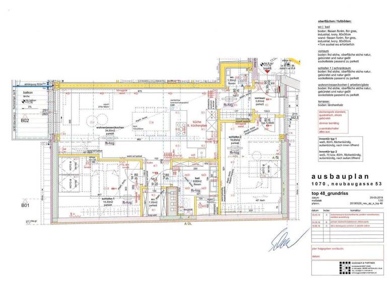Wohnung zum Kauf 842.000 € 3 Zimmer 81,4 m² Neubaugasse 53 Wien,Neubau 1070