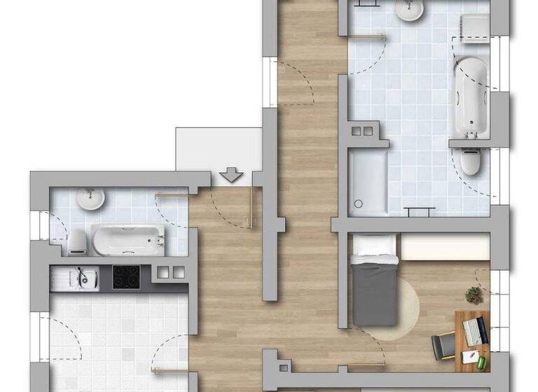 Wohnung zur Miete 644 € 4 Zimmer 92 m² 1. Geschoss Albert-Funk-Straße 4 Freiberg 09599