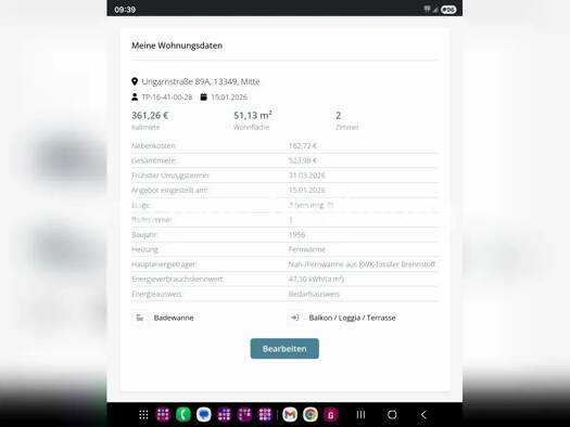 Wohnung zur Miete Tauschwohnung 361 € 2 Zimmer 51 m² 3. Geschoss Wedding Mitte 13349