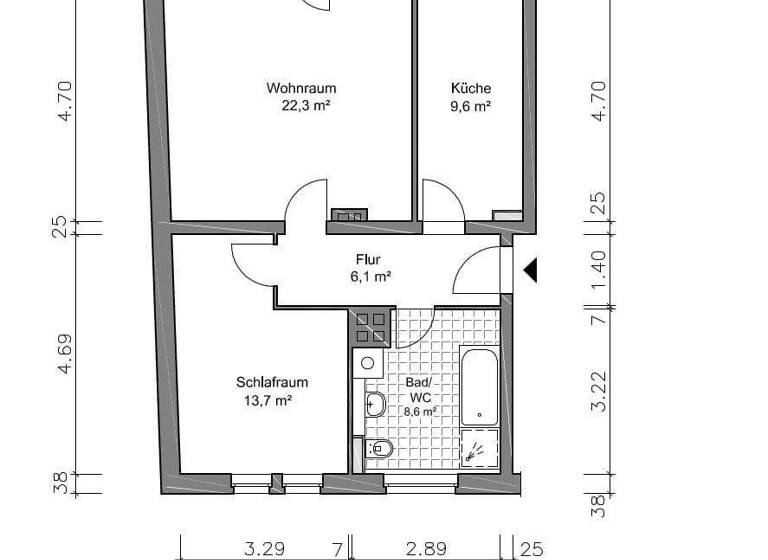 Wohnung zur Miete 370 € 2 Zimmer 61,9 m² EG Altenburger Str. 121 Ostviertel Gera 07546