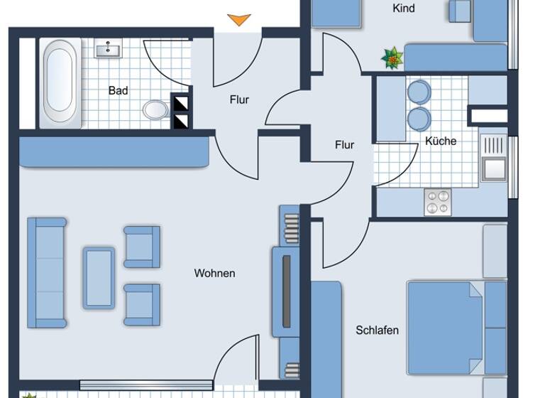Wohnung zum Kauf 259.000 € 3 Zimmer 72,6 m² 1. Geschoss Oberstadt Mainz 55131