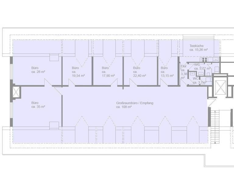 Bürofläche zur Miete provisionsfrei 1.632 € 7 Zimmer 272 m² Bürofläche teilbar ab 272 m² Wallbergstr. 5 Potzham Taufkirchen 82024